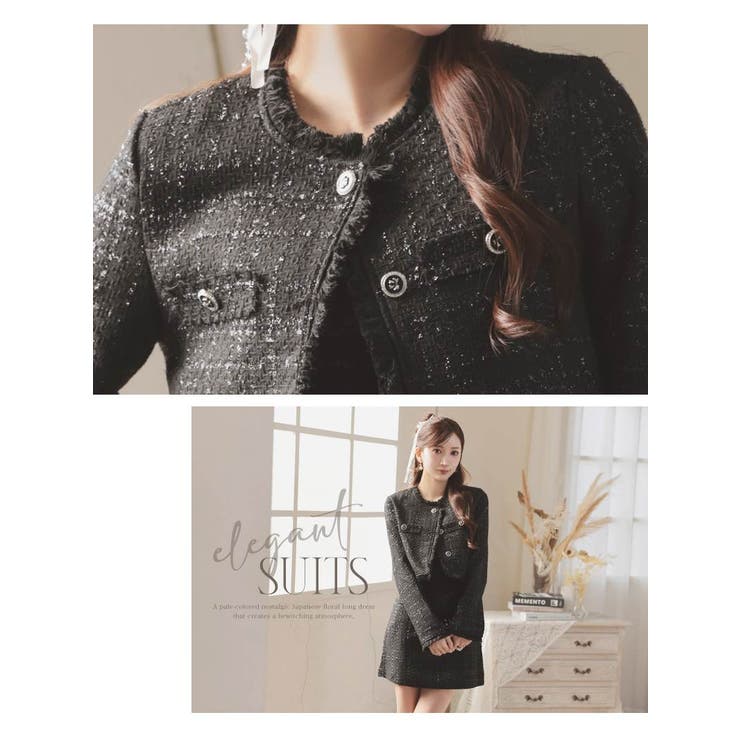 キャバスーツ ツイードスーツ キャバクラスーツ | Ryuyu | 詳細画像4 