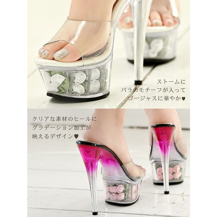 サンダル ヒール クリアサンダル | Ryuyu | 詳細画像3 