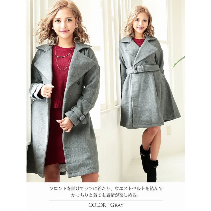 コート Aラインコート グレー[品番：RV000006180]｜Rvate（アール