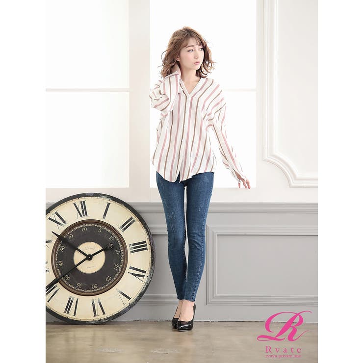 シャツ ストライプ柄 シャツ | Rvate | 詳細画像2 