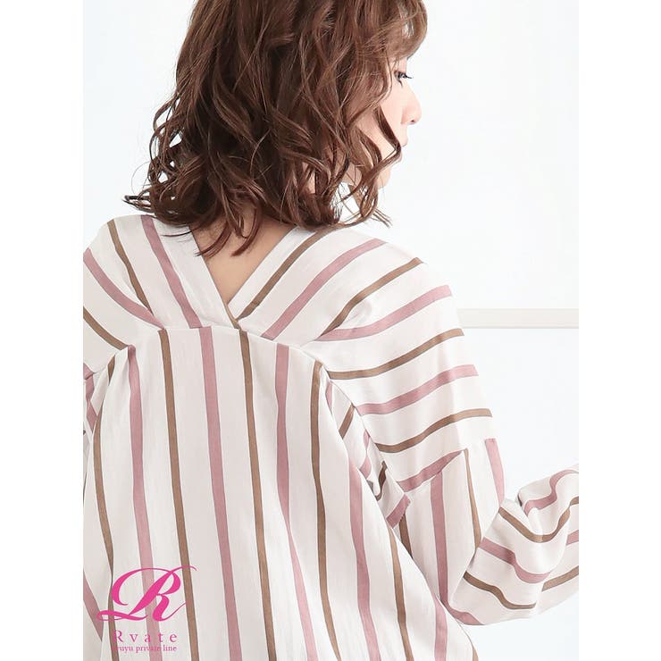 シャツ ストライプ柄 シャツ | Rvate | 詳細画像5 