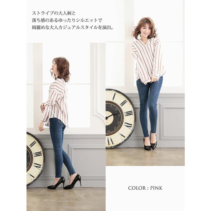 シャツ ストライプ柄 シャツ | Rvate | 詳細画像8 