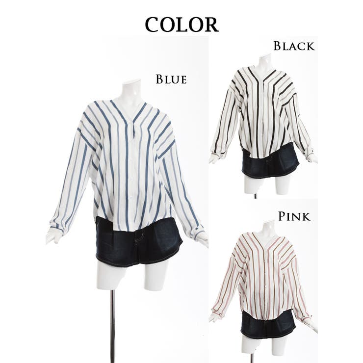 シャツ ストライプ柄 シャツ | Rvate | 詳細画像9 