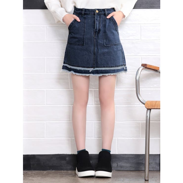 ブルー | キャバスカート デニム スカート | Rvate