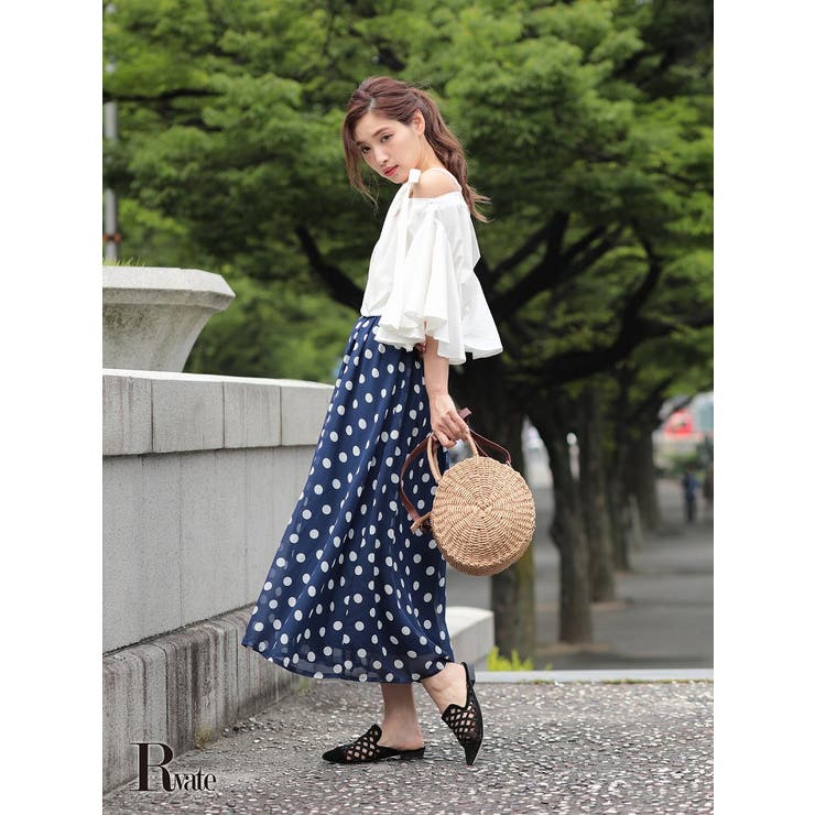 ○完売品○ theory luxe ポルカドット柄 ロングスカート