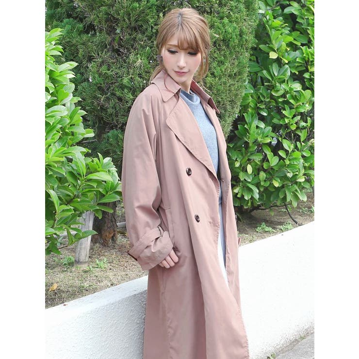 コート とろみロングトレンチコート ビッグシルエットコート[品番