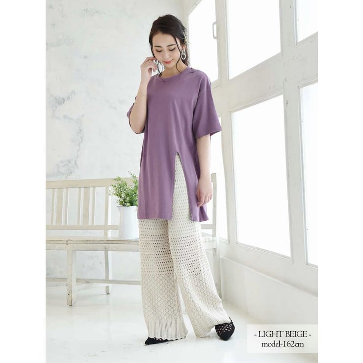 ワイドパンツ ニットパンツ パンツ | Rvate | 詳細画像13 