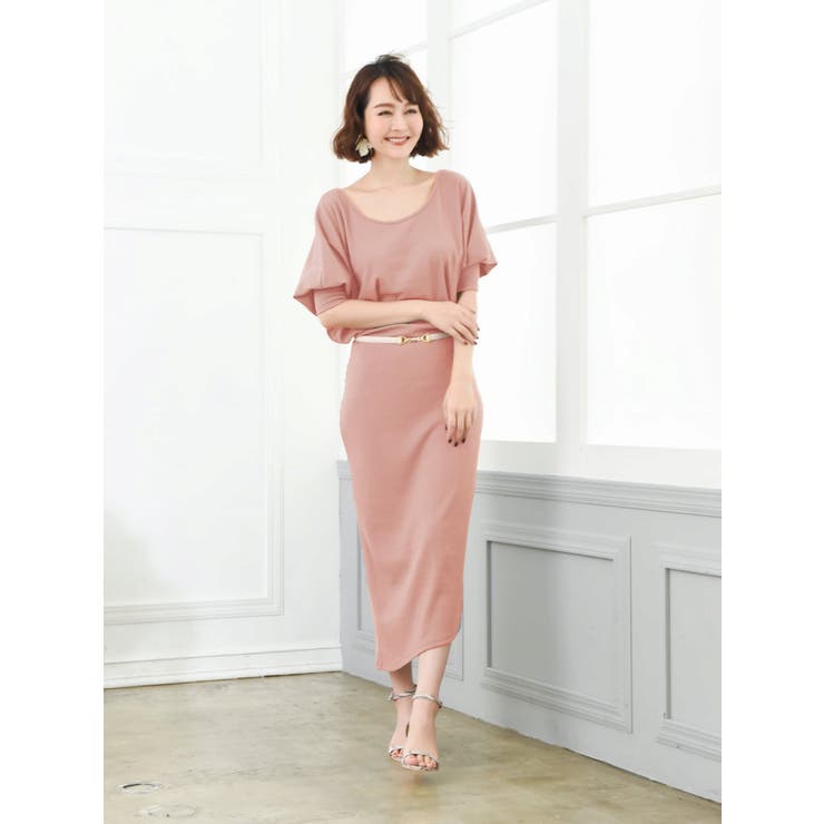 ピンク | ワンピース キャバドレス リブ | Rvate