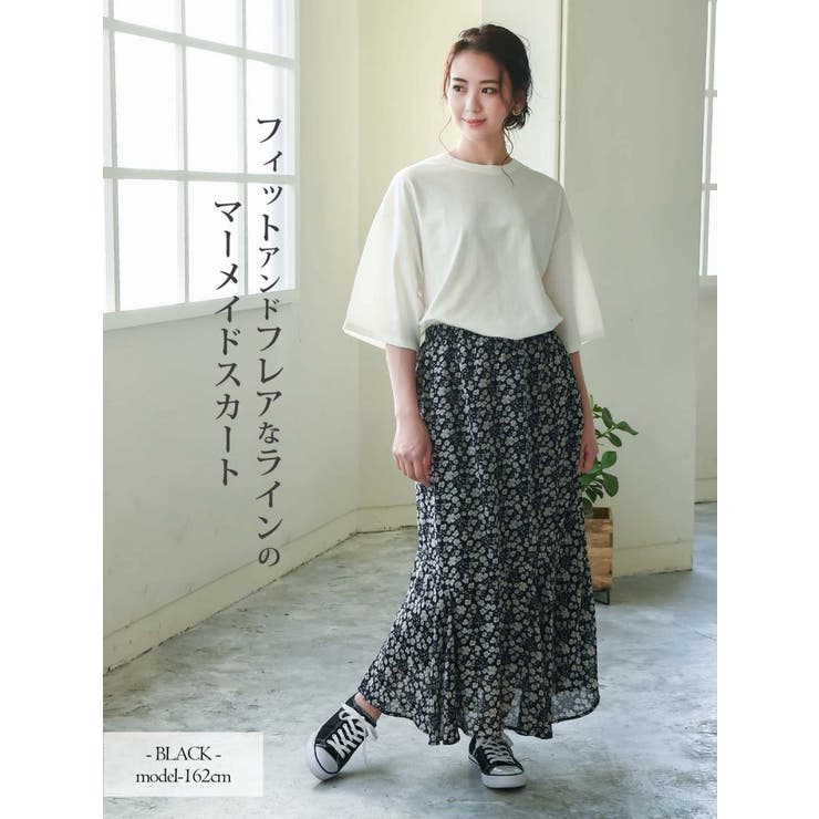 キャバスカート 花柄 マキシ丈 | Rvate | 詳細画像8 