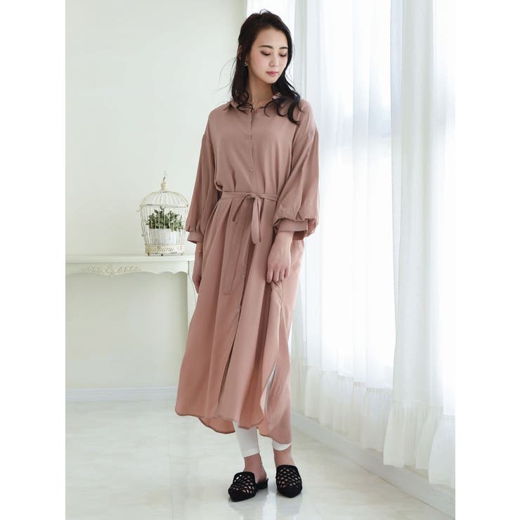 コーラルピンク | ワンピース キャバドレス シャツワンピース | Rvate