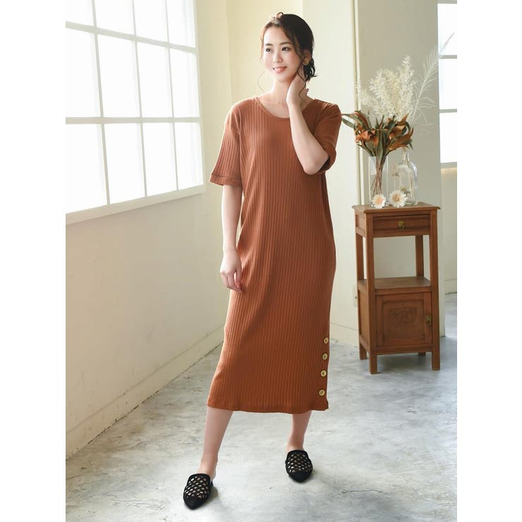 ブラウン | ワンピース キャバドレス ロングワンピ | Rvate