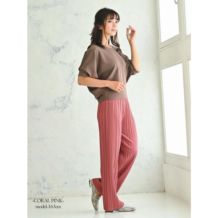 ロングパンツ ウエストゴム プリーツ風 | Rvate | 詳細画像11 