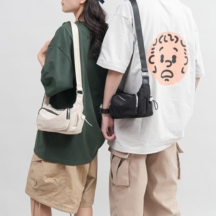 多収納 軽量ナイロンショルダーバッグ ファスナーポケット付き 男女兼用 | Beststore | 詳細画像16 