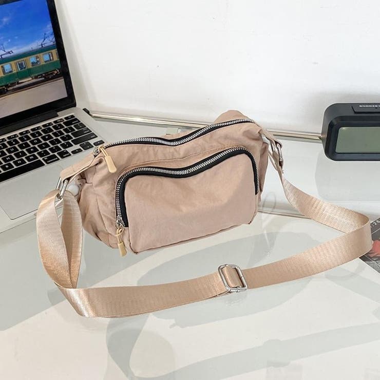 多収納 軽量ナイロンショルダーバッグ ファスナーポケット付き 男女兼用 | Beststore | 詳細画像20 