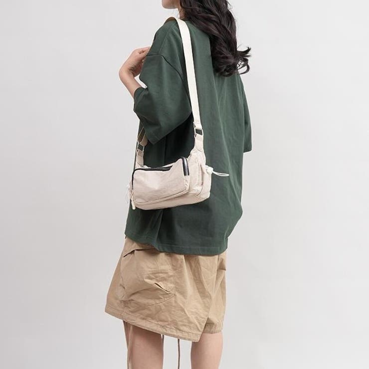 多収納 軽量ナイロンショルダーバッグ ファスナーポケット付き 男女兼用 | Beststore | 詳細画像5 