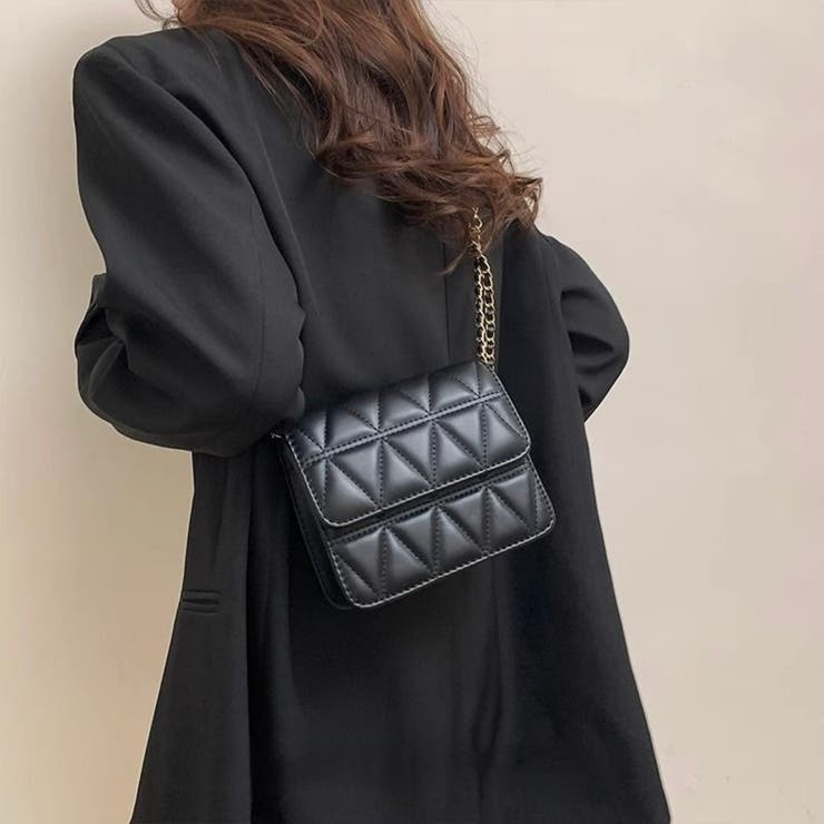 トライアングル キルティング ミニショルダーバッグ | Beststore | 詳細画像1 