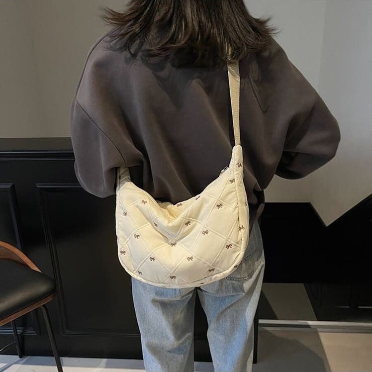 リボン刺繍キルティングショルダーバッグ（全5色） | Beststore | 詳細画像6 