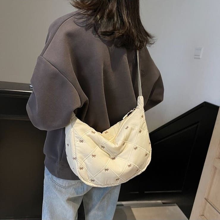 リボン刺繍キルティングショルダーバッグ（全5色） | Beststore | 詳細画像7 