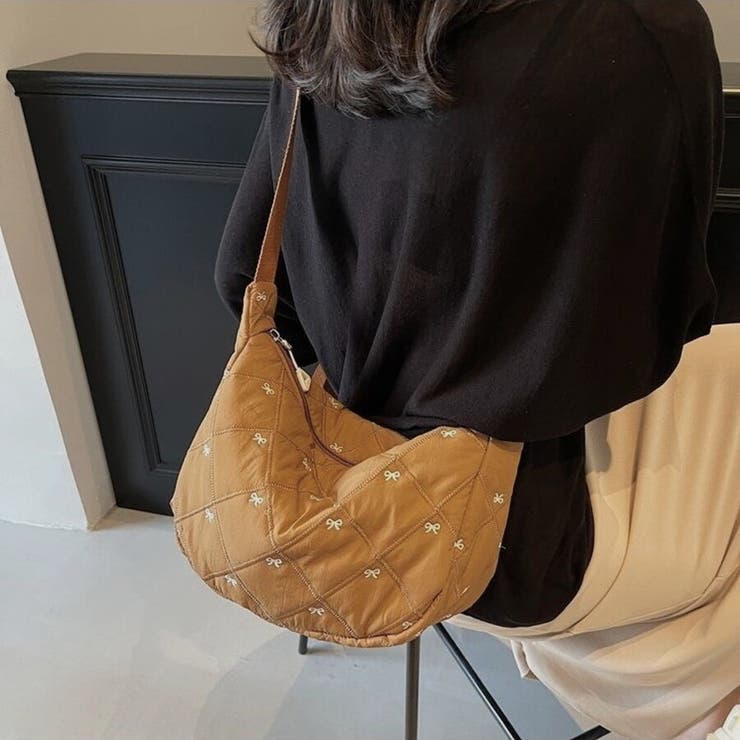 リボン刺繍キルティングショルダーバッグ（全5色） | Beststore | 詳細画像9 