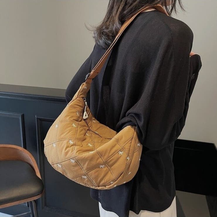 リボン刺繍キルティングショルダーバッグ（全5色） | Beststore | 詳細画像12 