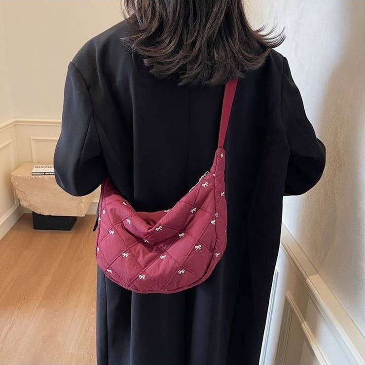 リボン刺繍キルティングショルダーバッグ（全5色） | Beststore | 詳細画像14 