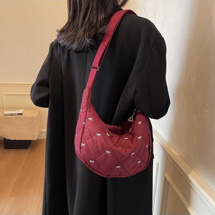 リボン刺繍キルティングショルダーバッグ（全5色） | Beststore | 詳細画像15 