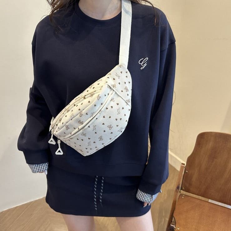 アイボリー | コーデュロイ ボディバッグ レディース | Beststore