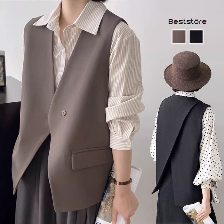 Vネックジレ レディース ジレ | Beststore | 詳細画像1 