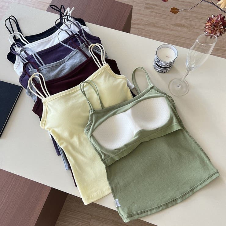 自然なボリュームと美胸を叶える、一体型カップ付きキャミソール | Beststore | 詳細画像9 
