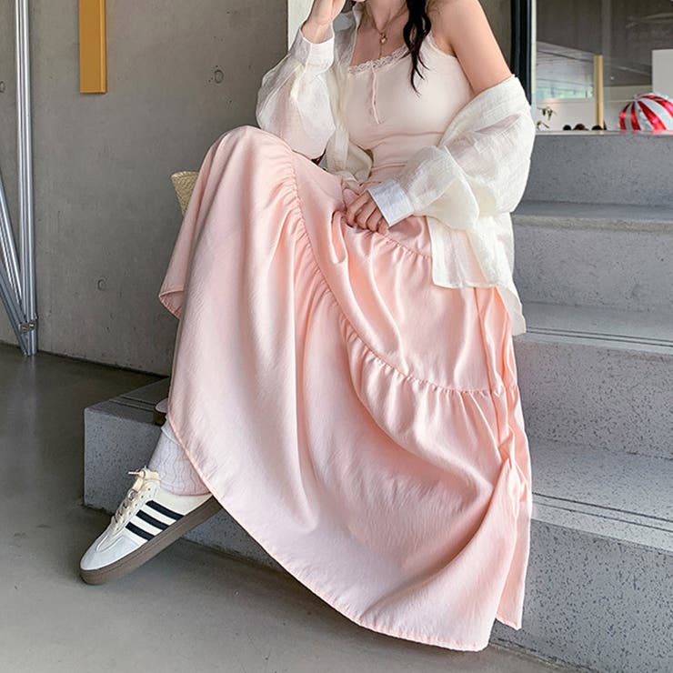SLIT LAYERED LONGSKIRT/スリットレイヤードロングスカート
