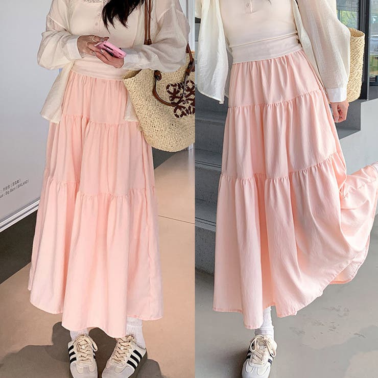 SLIT LAYERED LONGSKIRT/スリットレイヤードロングスカート