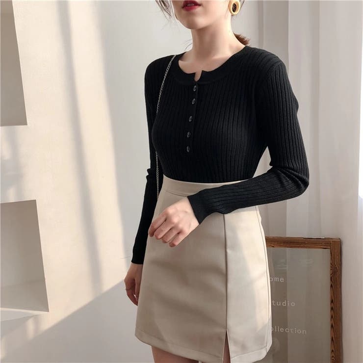 レディースファッション通販 レディースファッション リブニットトップス | Beststore | 詳細画像2 