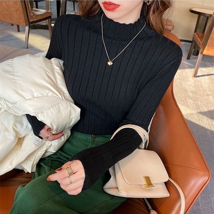 トップス リブニット 長袖 | Beststore | 詳細画像3 