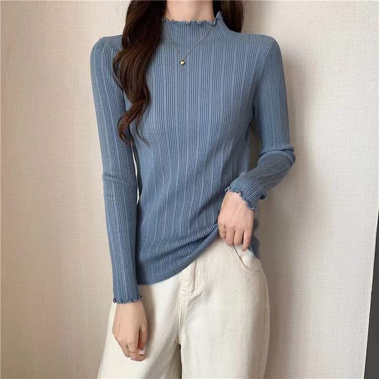 ニット セーター RIB HIGH NECK TOPS(リブハイネックトップス） レディース CIEL'AIR ニット セーター RIB HIGH NECK TOPS(リブハイネック
