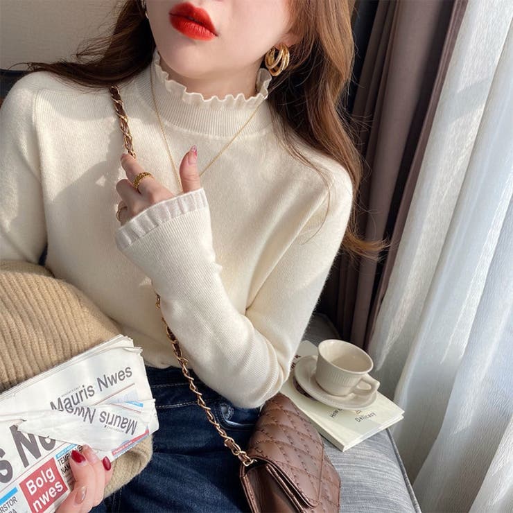ハイネックニットトップス ハイネックセーター カットソー | Beststore | 詳細画像2 