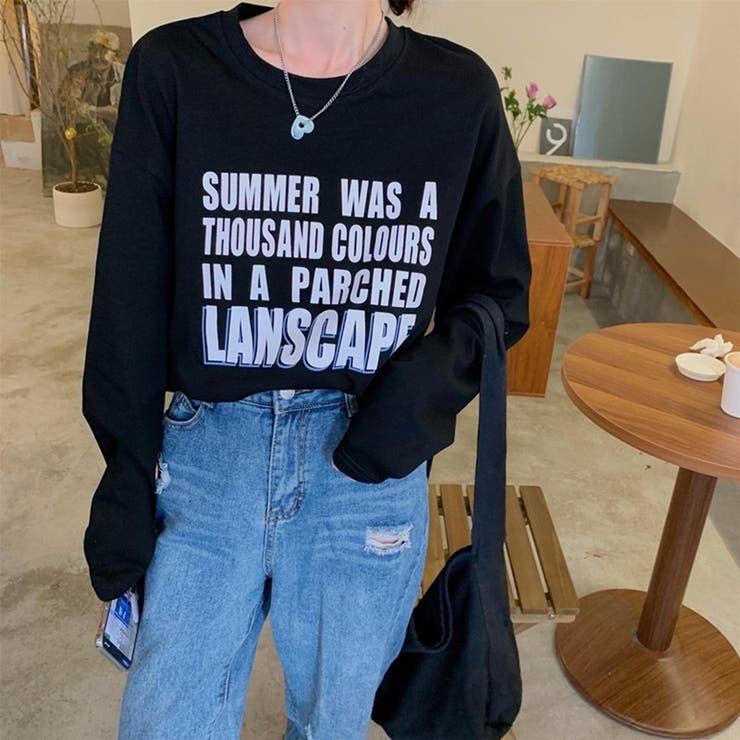 カラーロゴプリントTシャツ ロゴt オーバーサイズトップス | Beststore | 詳細画像3 