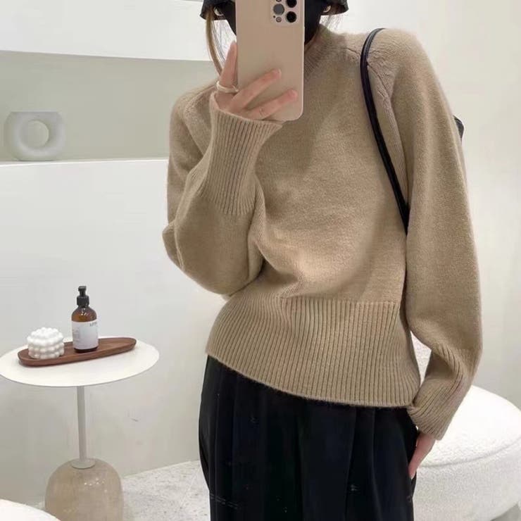 クールネックニットトップスオーバーサイズ韓国ニットファッション ビッグシルエット… | Beststore | 詳細画像2 