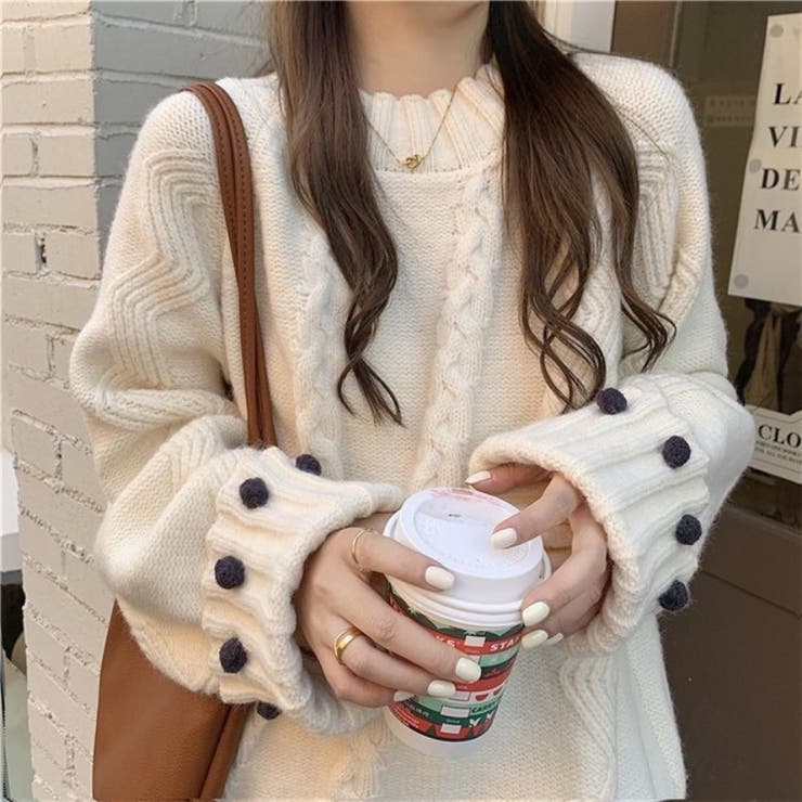 ニットトップス セーター 配色 | Beststore | 詳細画像6 