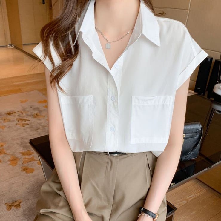 シャツブラウス 半袖ワイドシャツ春夏新作 開襟シャツ | Beststore | 詳細画像5 