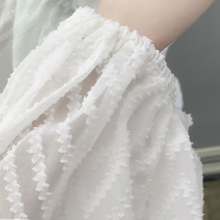 レディース ボリューム袖シアーブラウス Vネックシフォンブラウス | Beststore | 詳細画像9 