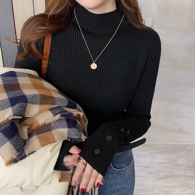 ブラック | トップス ニット 薄手 | Beststore