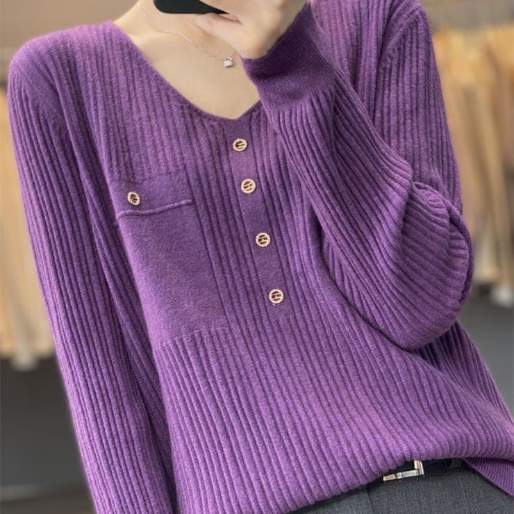 Vネック ニットセーター | Beststore | 詳細画像4 