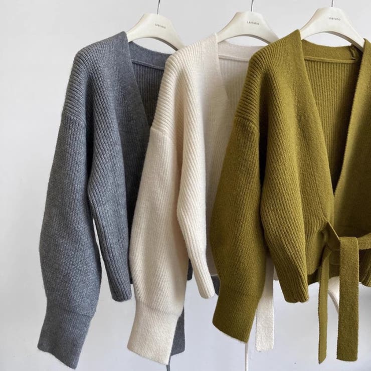 Vネック ボリュームスリーブ ニットカーディガンショート丈 | Beststore | 詳細画像8 