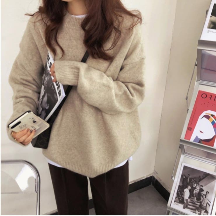 ミックスカラーオーバーニット ユニセックス カラーニット | Beststore | 詳細画像1 