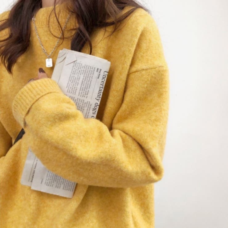 イエロー | ミックスカラーオーバーニット ユニセックス カラーニット | Beststore