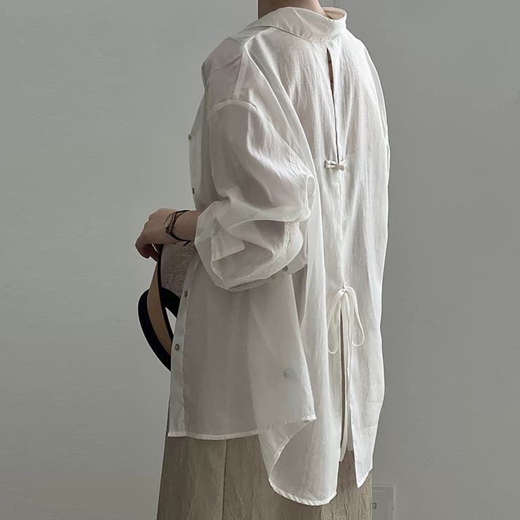 シアーシャツ ブラウス バックデザイン レディース | Beststore | 詳細画像2 