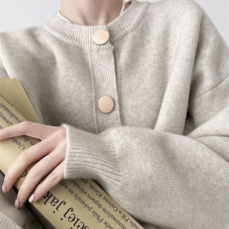 クルーネックボタンカーディガン 長袖 レディース | Beststore | 詳細画像10 