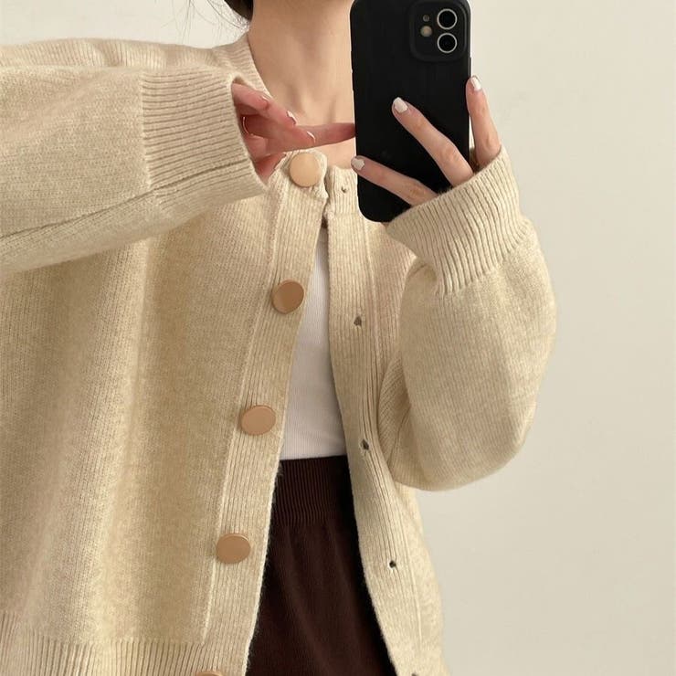 クルーネックボタンカーディガン 長袖 レディース | Beststore | 詳細画像18 