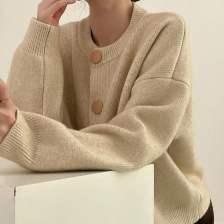 クルーネックボタンカーディガン 長袖 レディース | Beststore | 詳細画像19 