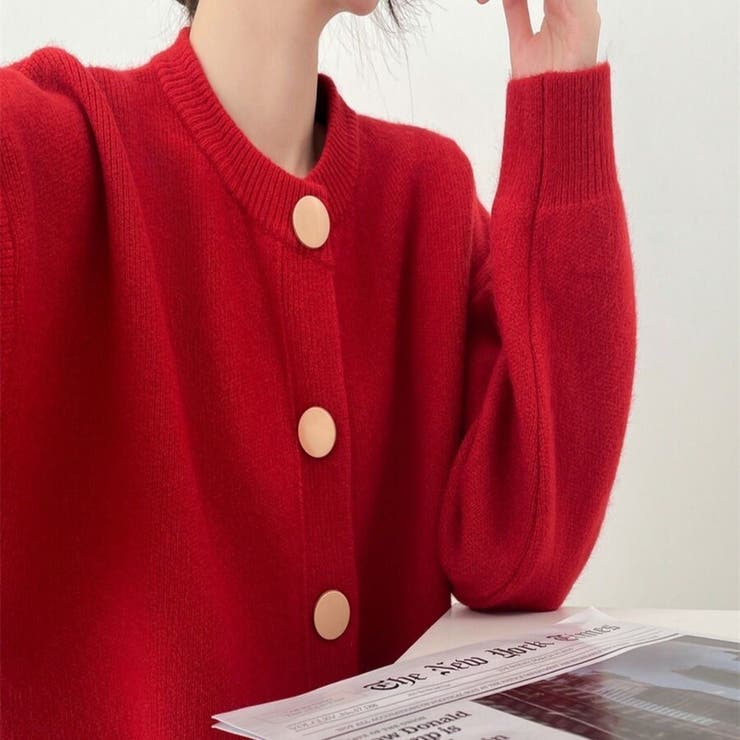 クルーネックボタンカーディガン 長袖 レディース | Beststore | 詳細画像22 